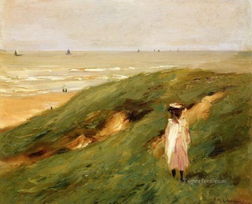 Duna cerca de Nordwijk con niño 1906 Max Liebermann Impresionismo alemán Pinturas al óleo